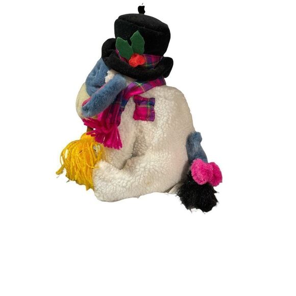 Winnie Pooh EEYORE Disney Snowman Plush 11" with Top Hat, Scarf & Snow Broom - Picture 5 of 6